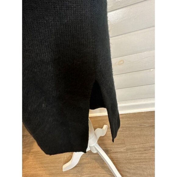 Karlita Artesanias Baby Alpaca Peruvian Long Line Black Cardigan - Picture 8 of 9